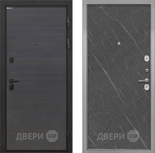 Входная металлическая Дверь Интекрон (INTECRON) Профит Black Эковенге Гладкая Гранит лава оникс в Чехове