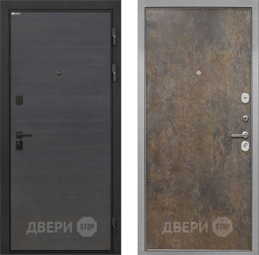 Входная металлическая Дверь Интекрон (INTECRON) Профит Black Эковенге Гладкая Гранж в Чехове