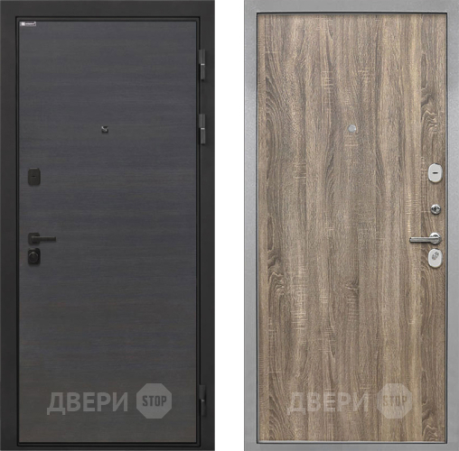 Входная металлическая Дверь Интекрон (INTECRON) Профит Black Эковенге Гладкая Дуб турин в Чехове
