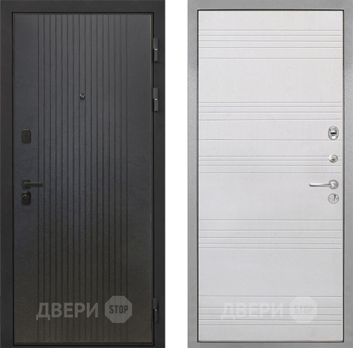 Входная металлическая Дверь Интекрон (INTECRON) Профит Black ФЛ-295 ФЛ-316 Белый ясень в Чехове