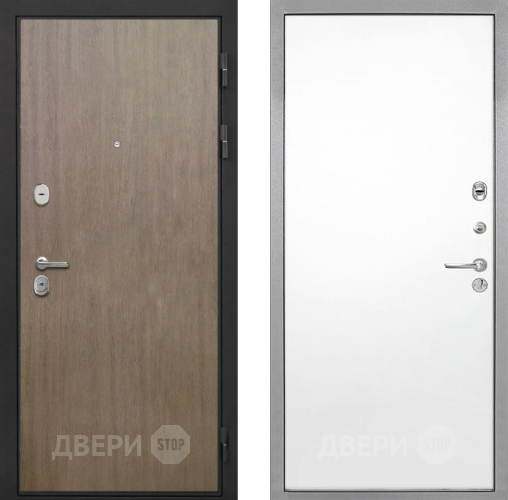 Входная металлическая Дверь Интекрон (INTECRON) Гектор Венге Коричневый Гладкая Силк Сноу в Чехове