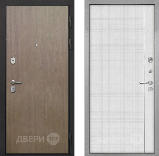 Входная металлическая Дверь Интекрон (INTECRON) Гектор Венге Коричневый В-07 с молдингом Лофт белый в Чехове