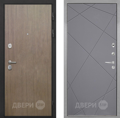 Входная металлическая Дверь Интекрон (INTECRON) Гектор Венге Коричневый Лучи-М Графит софт в Чехове