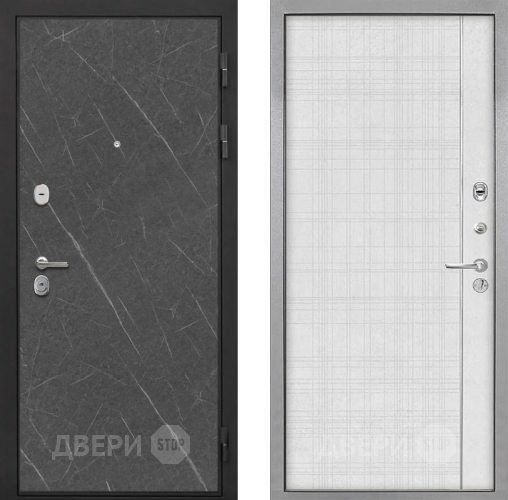 Входная металлическая Дверь Интекрон (INTECRON) Гектор Гранит Лава Оникс В-07 с молдингом Лофт белый в Чехове