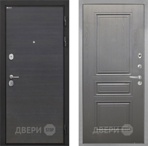 Входная металлическая Дверь Интекрон (INTECRON) Гектор Эковенге ФЛ-243 Графит вуд дуб в Чехове