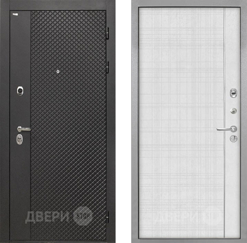 Дверь Интекрон (INTECRON) Олимпия Black 4К В-07 с молдингом Лофт белый в Чехове