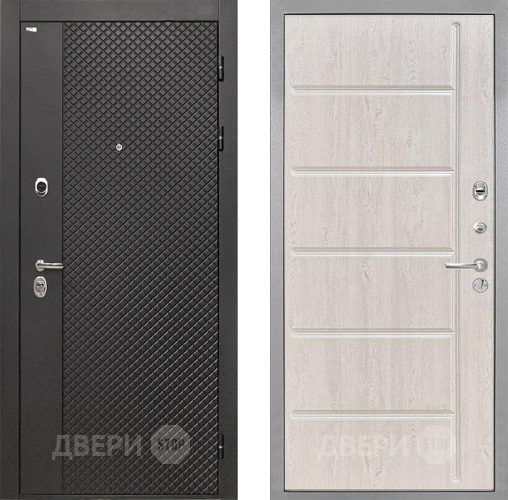 Входная металлическая Дверь Интекрон (INTECRON) Олимпия Black 4К ФЛ-102 Сосна белая в Чехове