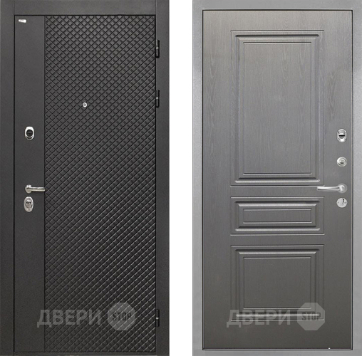 Входная металлическая Дверь Интекрон (INTECRON) Олимпия Black 4К ФЛ-243 Графит вуд дуб в Чехове
