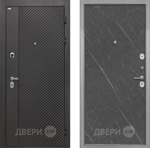 Входная металлическая Дверь Интекрон (INTECRON) Олимпия Black 4К Гладкая Гранит лава оникс в Чехове