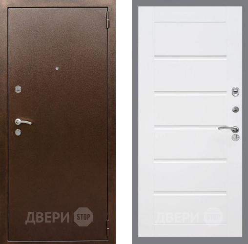 Дверь Рекс (REX) 1А Медный Антик Сити Белый ясень в Чехове