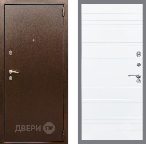 Дверь Рекс (REX) 1А Медный Антик Line Силк Сноу в Чехове
