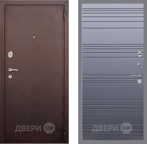 Дверь Рекс (REX) 2 Медный Антик Line Силк титан в Чехове