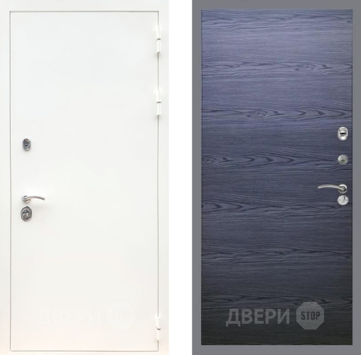 Дверь Рекс (REX) 5 Белая Шагрень GL Дуб тангенальный черный в Чехове