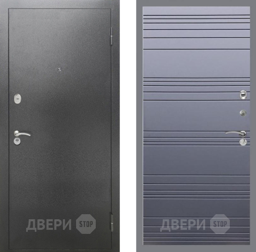 Дверь Рекс (REX) 2А Серебро Антик Line Силк титан в Чехове