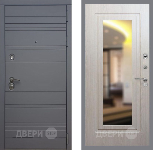 Дверь Рекс (REX) 14 силк титан FLZ-120 Беленый дуб в Чехове