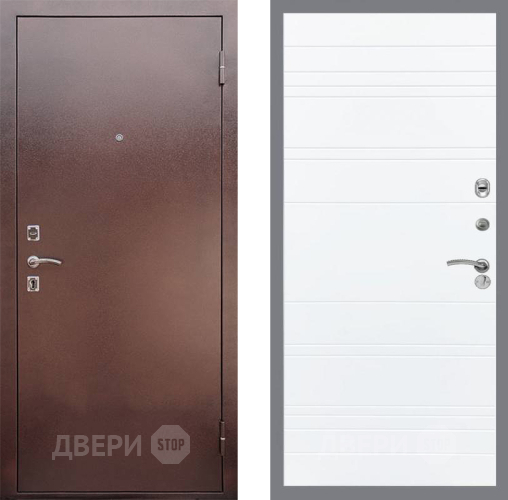 Входная металлическая Дверь Рекс (REX) 1 Line Силк Сноу в Чехове