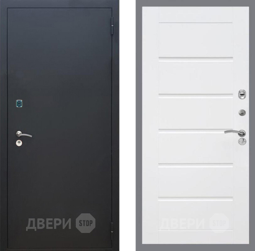 Дверь Рекс (REX) 1A Черный Муар Сити Белый ясень в Чехове