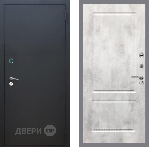 Дверь Рекс (REX) 1A Черный Муар FL-117 Бетон светлый в Чехове
