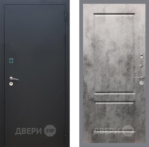 Дверь Рекс (REX) 1A Черный Муар FL-117 Бетон темный в Чехове