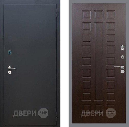 Входная металлическая Дверь Рекс (REX) 1A Черный Муар FL-183 Венге в Чехове