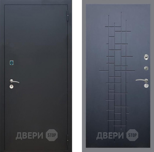 Входная металлическая Дверь Рекс (REX) 1A Черный Муар FL-289 Ясень черный в Чехове