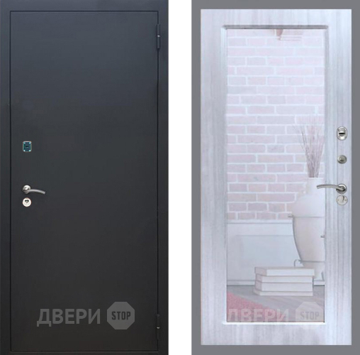 Дверь Рекс (REX) 1A Черный Муар Зеркало Пастораль Сандал белый в Чехове
