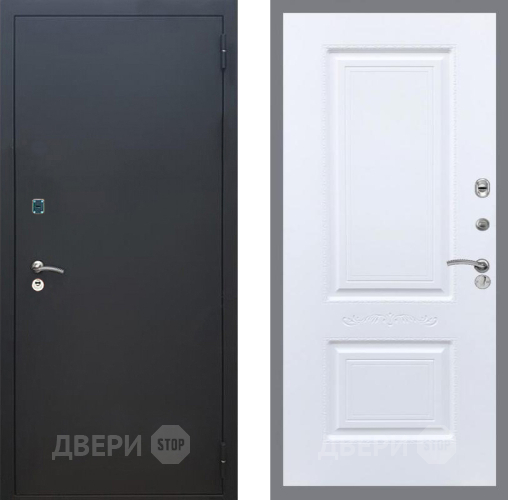 Входная металлическая Дверь Рекс (REX) 1A Черный Муар Смальта Силк Сноу в Чехове