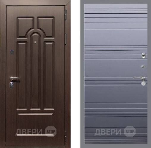 Входная металлическая Дверь Рекс (REX) Эврика Line Силк титан в Чехове