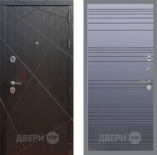 Входная металлическая Дверь Рекс (REX) 13 Венге Line Силк титан в Чехове