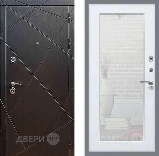 Дверь Рекс (REX) 13 Венге Зеркало Пастораль Белый ясень в Чехове
