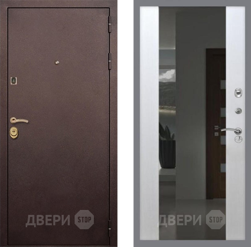 Входная металлическая Дверь Рекс (REX) Лайт 3К СБ-16 с Зеркалом Лиственница беж в Чехове