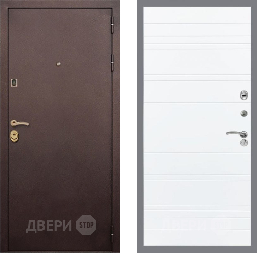 Входная металлическая Дверь Рекс (REX) Лайт 3К Line Силк Сноу в Чехове