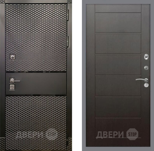 Входная металлическая Дверь Рекс (REX) 15 Черный Кварц Сити Венге в Чехове