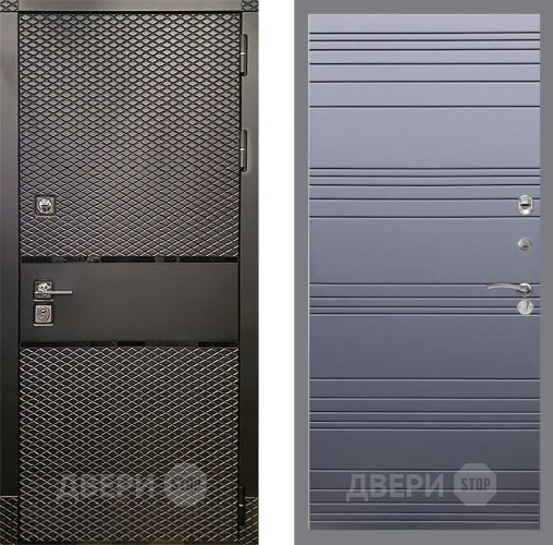 Дверь Рекс (REX) 15 Черный Кварц Line Силк титан в Чехове