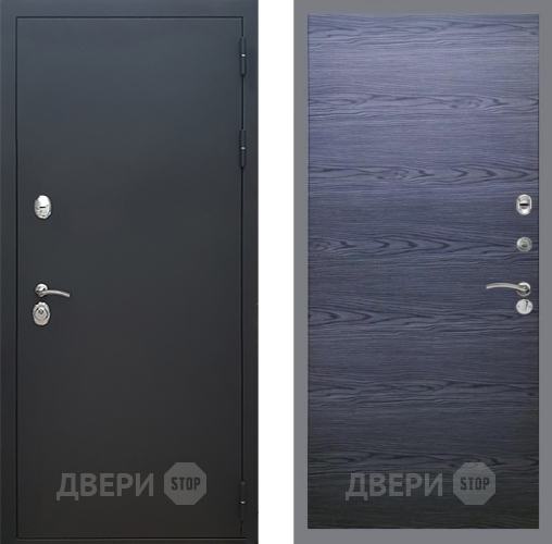 Дверь Рекс (REX) 5 Черный Муар GL Дуб тангенальный черный в Чехове