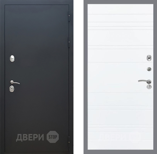 Дверь Рекс (REX) 5 Черный Муар Line Силк Сноу в Чехове