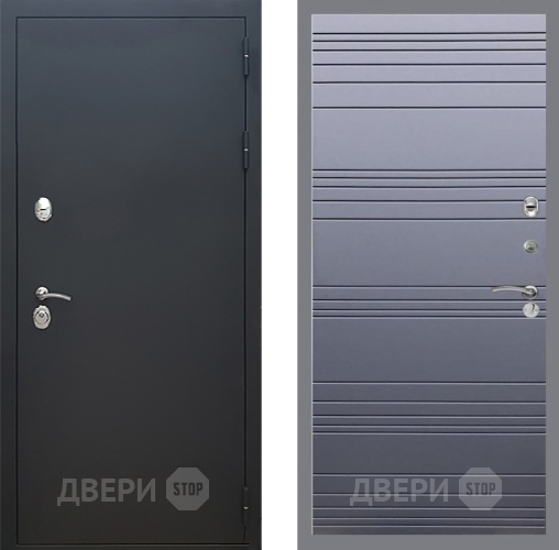 Дверь Рекс (REX) 5 Черный Муар Line Силк титан в Чехове