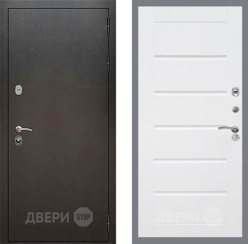 Входная металлическая Дверь Рекс (REX) 5 Серебро Антик Сити Белый ясень в Чехове