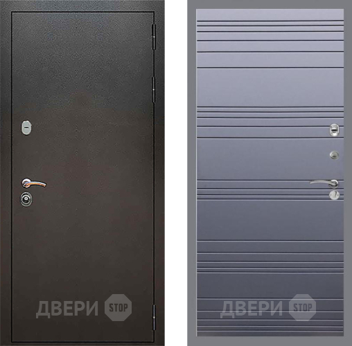 Входная металлическая Дверь Рекс (REX) 5 Серебро Антик Line Силк титан в Чехове