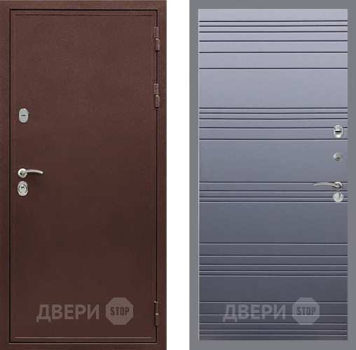 Входная металлическая Дверь Рекс (REX) 5А Line Силк титан в Чехове