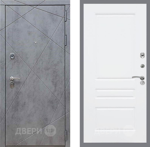 Дверь Рекс (REX) 13 Бетон Темный FL-243 Силк Сноу в Чехове
