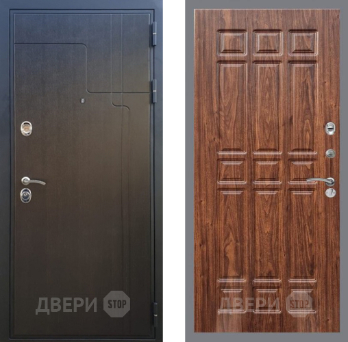 Входная металлическая Дверь Рекс (REX) Премиум-246 FL-33 орех тисненый в Чехове