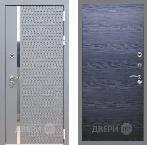 Входная металлическая Дверь Рекс (REX) 24 GL Дуб тангенальный черный в Чехове