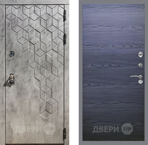 Входная металлическая Дверь Рекс (REX) 23 GL Дуб тангенальный черный в Чехове