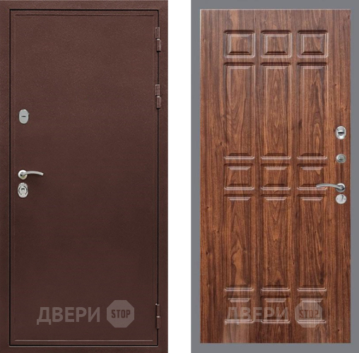 Входная металлическая Дверь Рекс (REX) 5 металл 3 мм FL-33 орех тисненый в Чехове