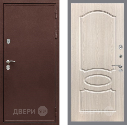 Входная металлическая Дверь Рекс (REX) 5 металл 3 мм FL-128 Беленый дуб в Чехове