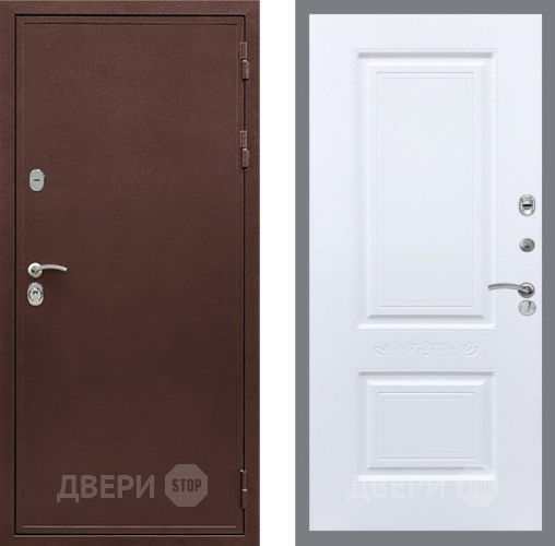 Дверь Рекс (REX) 5 металл 3 мм Смальта Силк Сноу в Чехове